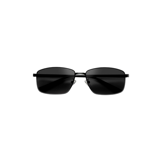 Black sunglasses on a white background