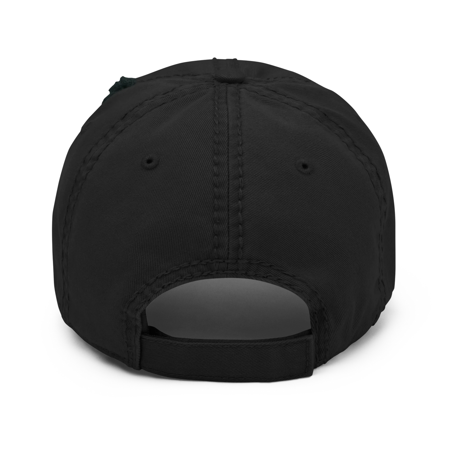 Made from 100% pre-shrunk cotton twill. Designed as an unstructured 6-panel cap with a low profile, soft crown, curved visor, six sewn eyelets, four stitched rows on the visor, seamed front panel without buckram, and adjustable hook-and-loop closure. The crown and visor feature distressed fabric detailing for a worn-in appearance. Finished with Old Gold Solstice Loop embroidery on the front.