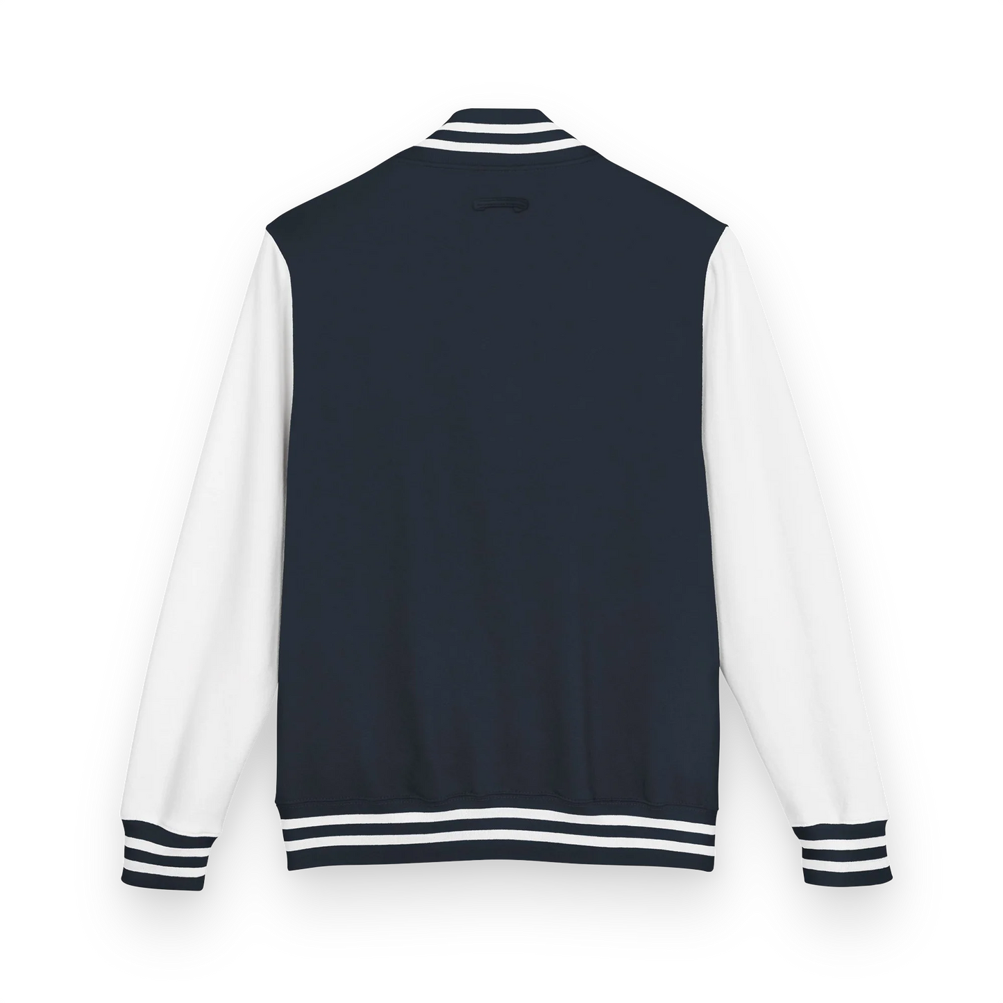 Made from a heavyweight fabric blend: 80% ring-spun cotton and 20% polyester. Fabric weight: 9.73 oz/yd² (330 g/m²). Designed with a regular fit, contrast sleeves, snap-button closure, brushed fleece interior, knitted collar, cuffs, and waistband, slash pockets, and a sewn-in label. Finished with a left-chest DTF graphic print. Optional text personalization is available for this item.