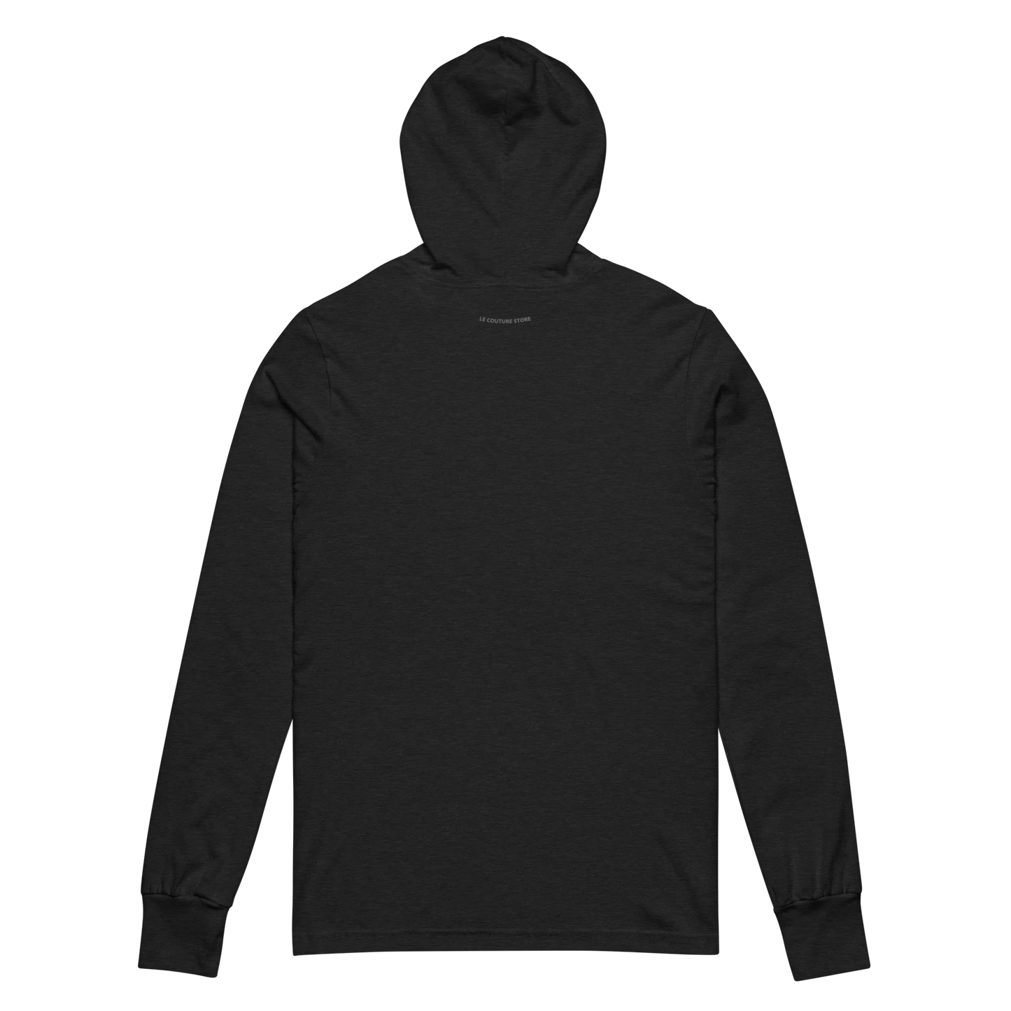 Made from lightweight triblend fabric: 50% polyester, 25% combed ring-spun cotton, and 25% rayon. Fabric weight: 3.8 oz/yd² (128.84 g/m²). True-to-size unisex regular fit with a crossover V neckline and hood. DTG printed with water-based inks and features a tear-away tag. Optional text personalization is available for this item