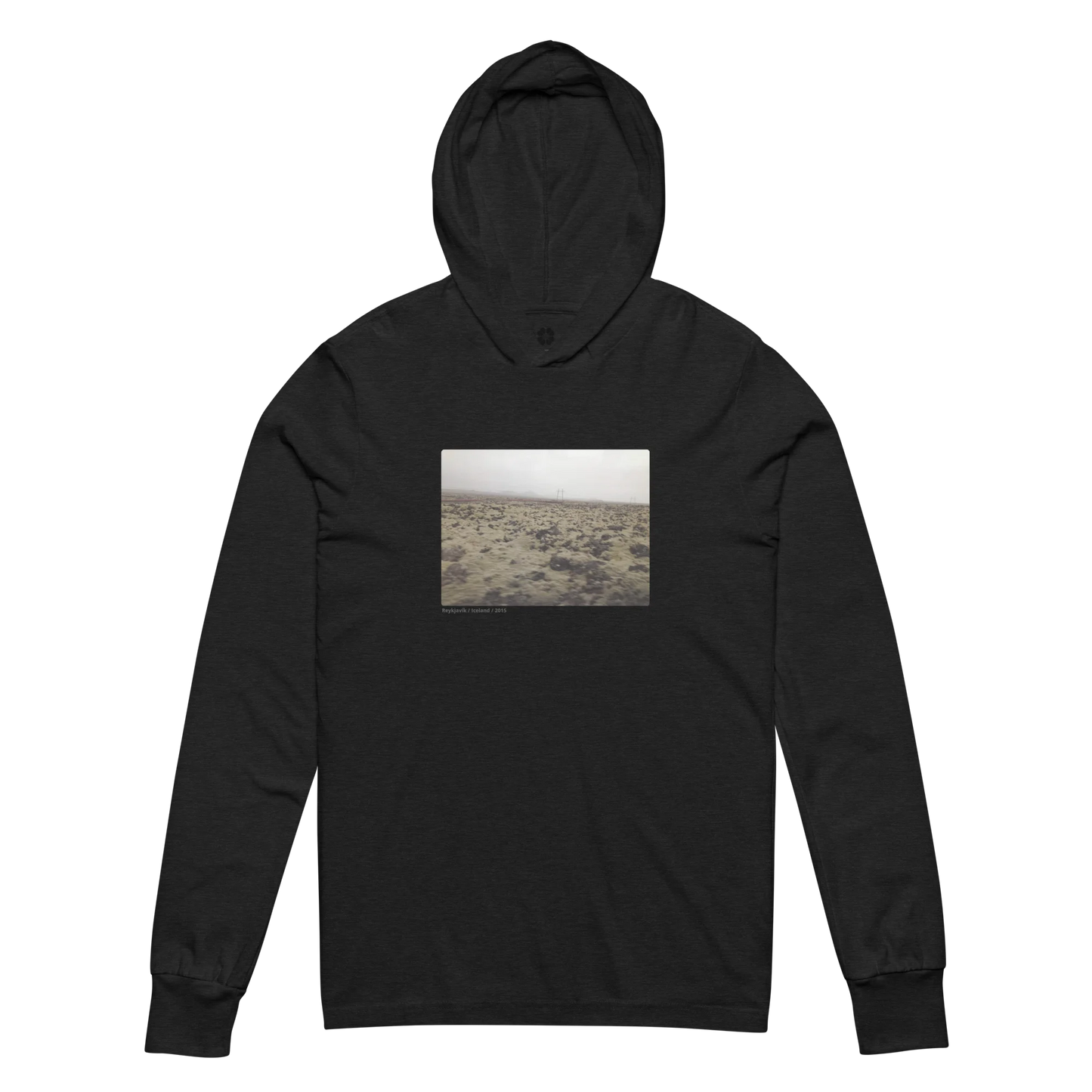 Made from lightweight triblend fabric: 50% polyester, 25% combed ring-spun cotton, and 25% rayon. Fabric weight: 3.8 oz/yd² (128.84 g/m²). True-to-size unisex regular fit with a crossover V neckline and hood. DTG printed with water-based inks and features a tear-away tag. Optional text personalization is available for this item