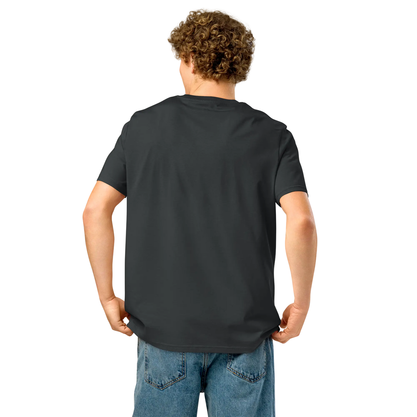 Made from 100% organic combed ring-spun cotton. Fabric weight: 5.3 oz/yd² (180 g/m²). Designed with a regular fit, set-in sleeves, 1×1 ribbed collar, double-needle topstitching on the sleeves and bottom hem, and self-fabric neck tape inside the back. Finished with a front DTG architectural print and a custom inside label.