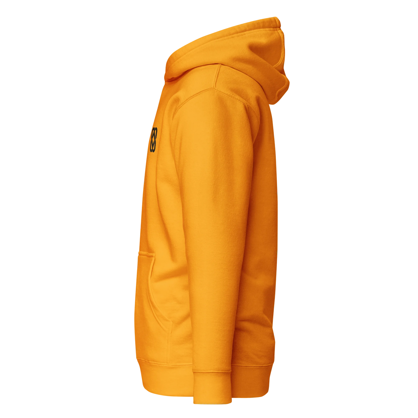 Made from a cotton-blend fleece: 65% ring-spun cotton and 35% polyester, with a 100% cotton face. Fabric weight: 8.5 oz/yd² (288.2 g/m²). Designed with a modern fit, front pouch pocket, matching flat drawstrings, 3-panel hood, and a tear-away tag. Finished with black Solstice Loop embroidery on the left chest.