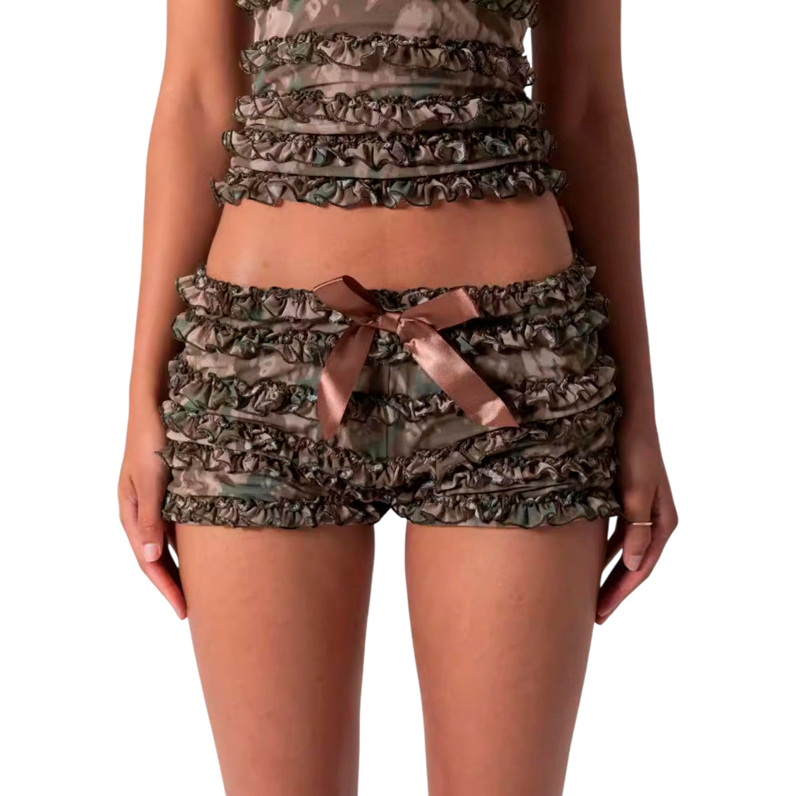 Cap-Sleeve Top & Puffy Shorts