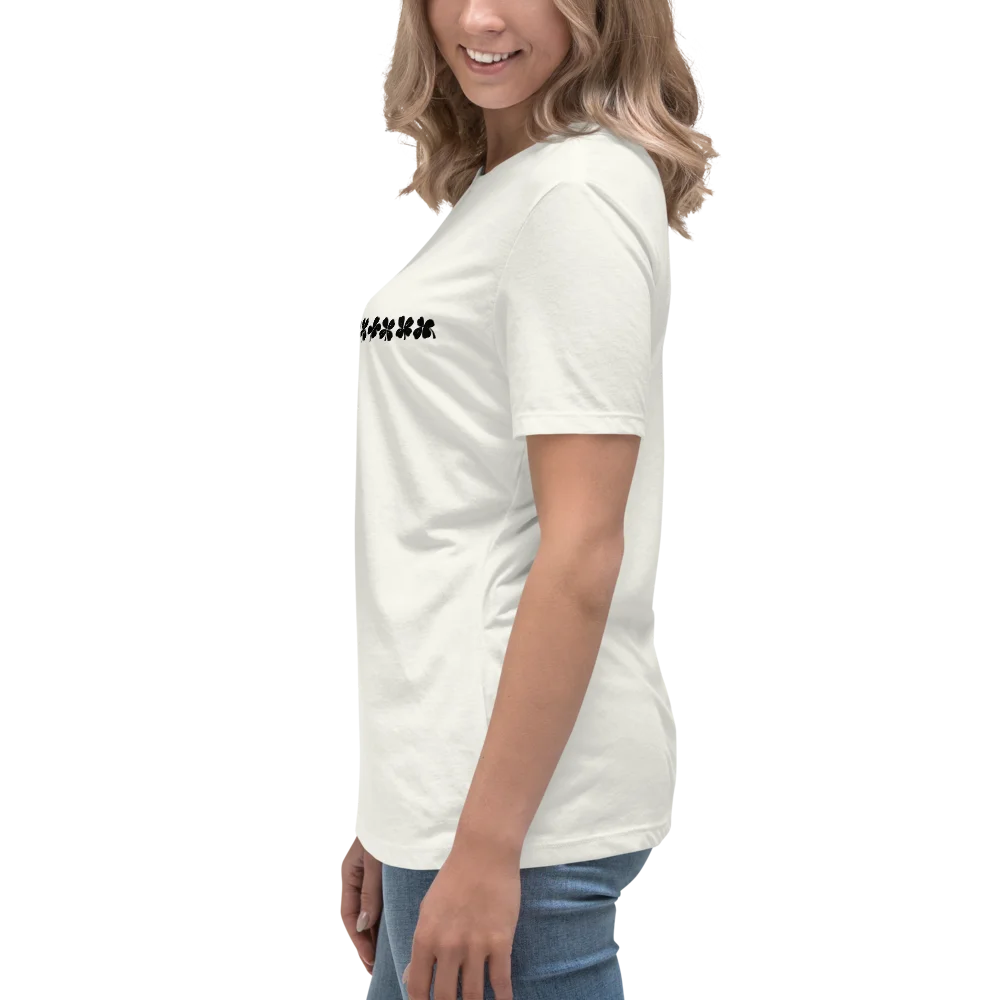 Made from 100% Airlume combed and ring-spun cotton. Fabric weight: 4.2 oz/yd² (142 g/m²). Designed with a relaxed fit, pre-shrunk fabric, side-seamed construction, and a crew neckline. Finished in Vintage White with a black front DTG clover silhouette sequence.