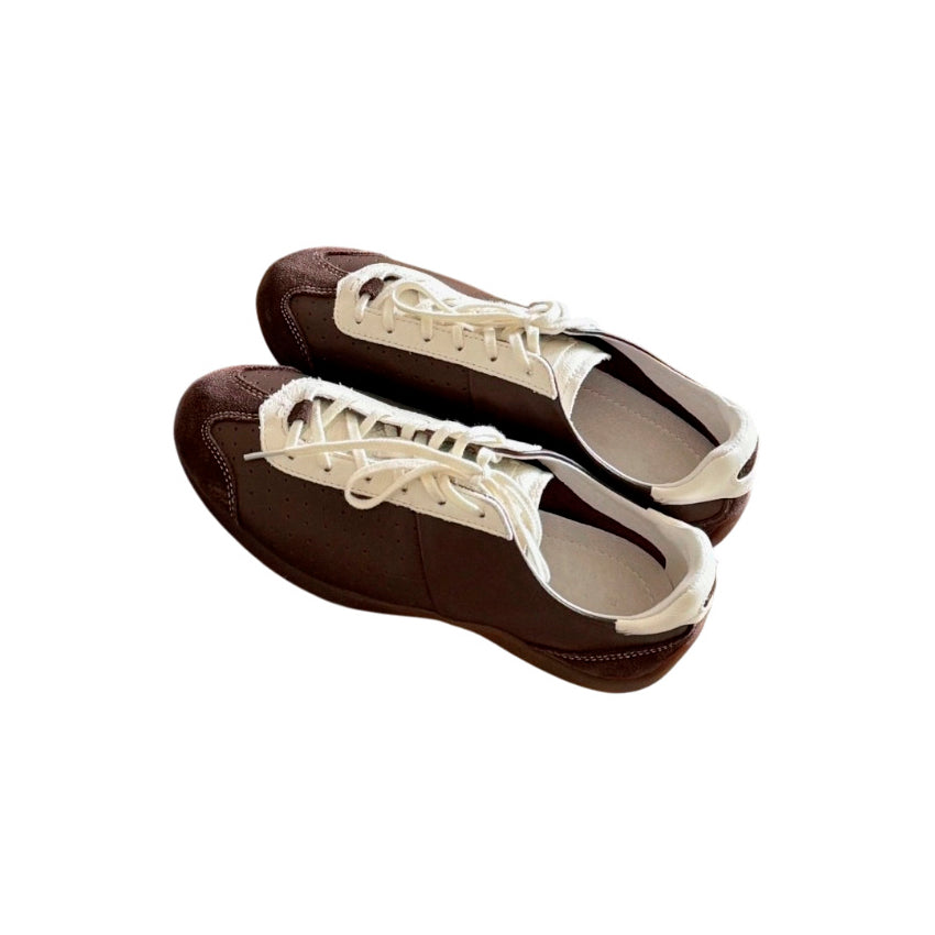 Ballet Trainer Soft-Sole Cowhide Sneakers-Le Couture Store