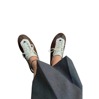 Ballet Trainer Soft-Sole Cowhide Sneakers-Le Couture Store