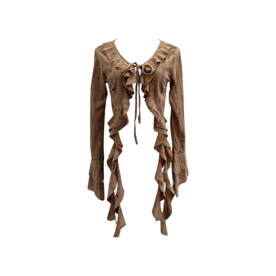 Cascade Ruffle Cardigan-Le Couture Store