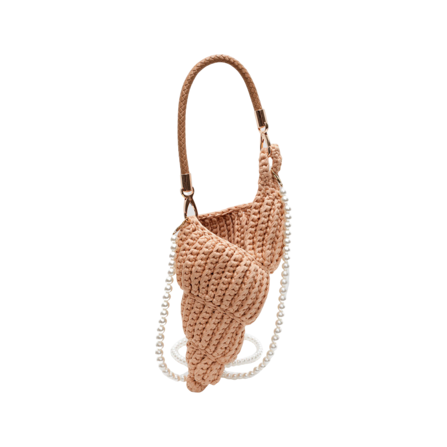 Conch Crochet Top-Handle Bag-Le Couture Store