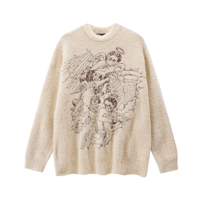 Baroque Cherub Oversized Knit Sweater-Le Couture Store