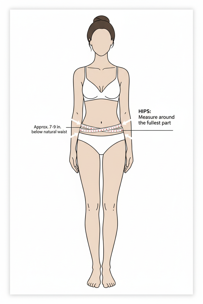 How to measure hip circumference