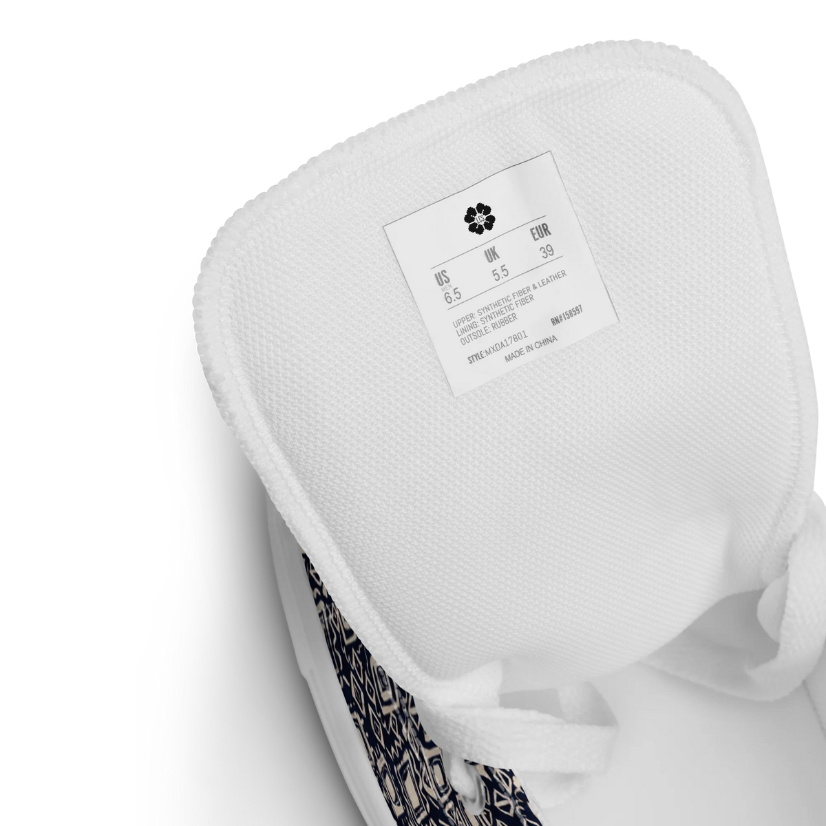 Men’s High-Top Canvas Shoes – Nomad Geometry Print