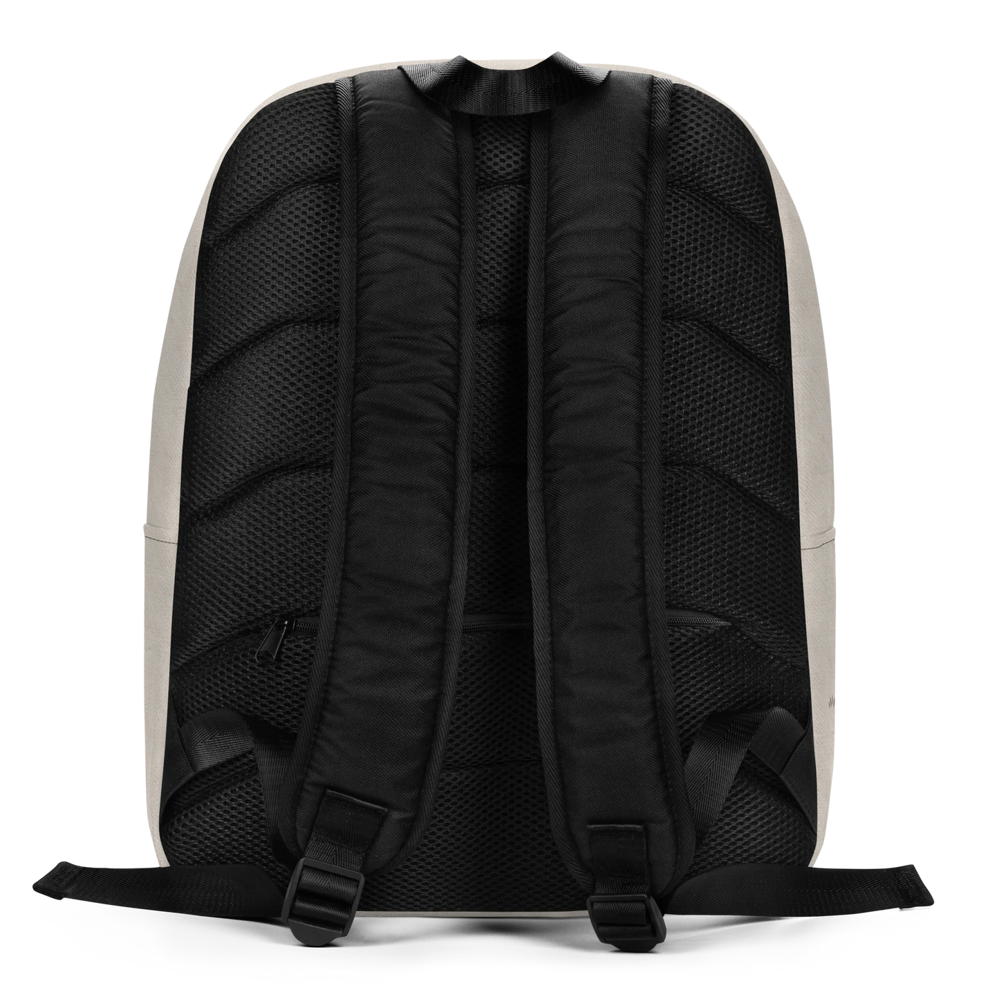 Made from 100% polyester with a water-resistant finish. Designed in one size with a 20-liter capacity, padded ergonomic straps, soft mesh back, silky lining, two-slider top zipper, large inside pocket with a separate 15″ laptop pocket, and a hidden zippered back pocket. Finished with an all-over washed canvas-inspired print and restrained ancient mark-inspired details along the lower side panel.
