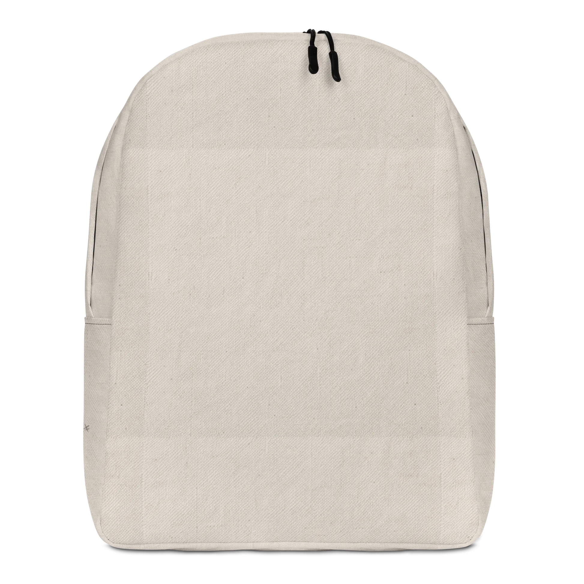 Made from 100% polyester with a water-resistant finish. Designed in one size with a 20-liter capacity, padded ergonomic straps, soft mesh back, silky lining, two-slider top zipper, large inside pocket with a separate 15″ laptop pocket, and a hidden zippered back pocket. Finished with an all-over washed canvas-inspired print and restrained ancient mark-inspired details along the lower side panel.