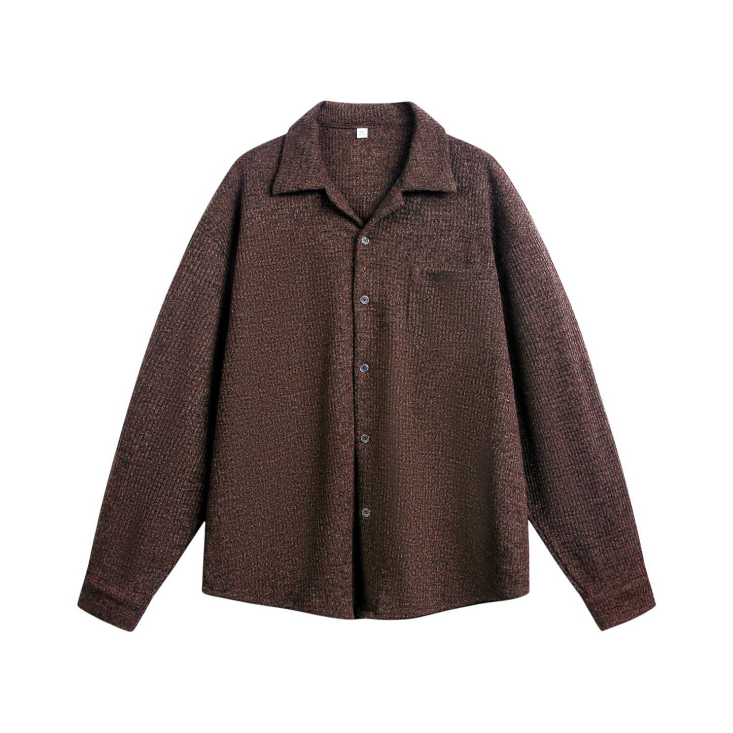 Brown textured shirt on a white background