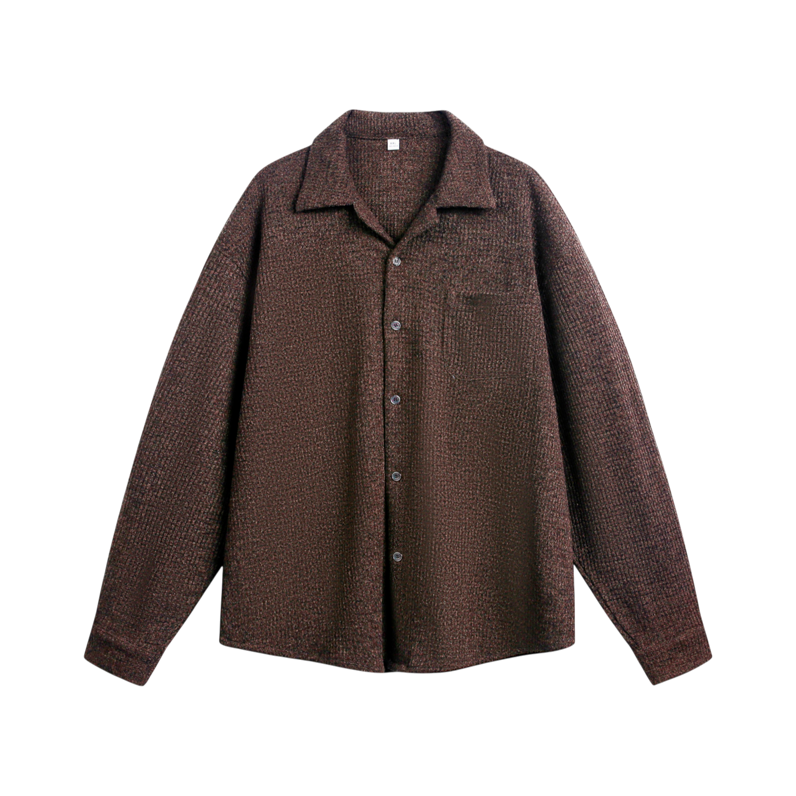 Brown textured shirt on a white background