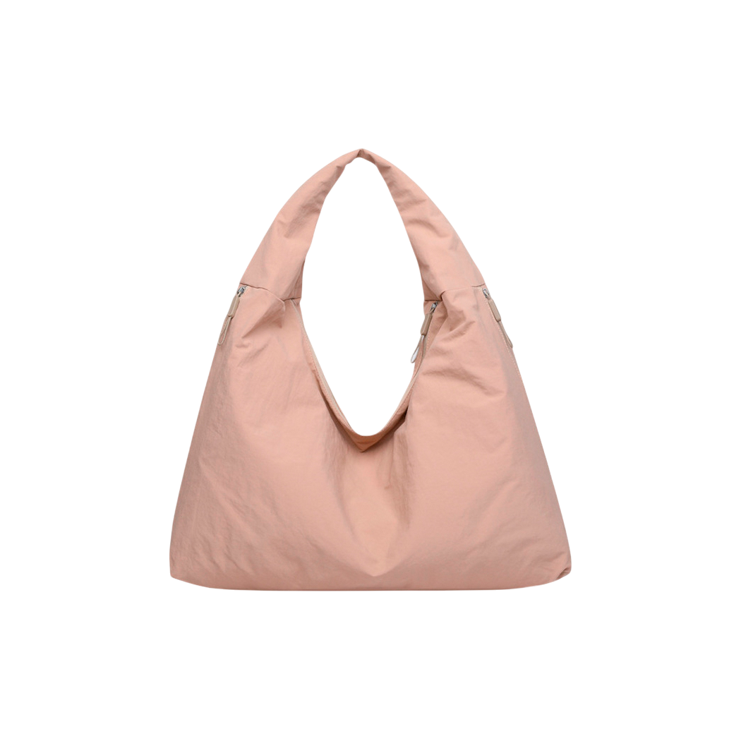 Pink handbag on a white background