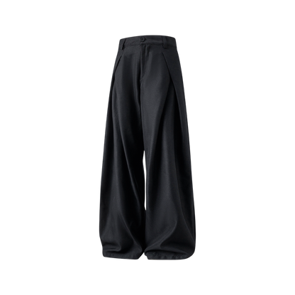 Pleat-Front Wide-Leg Trousers-Le Couture Store