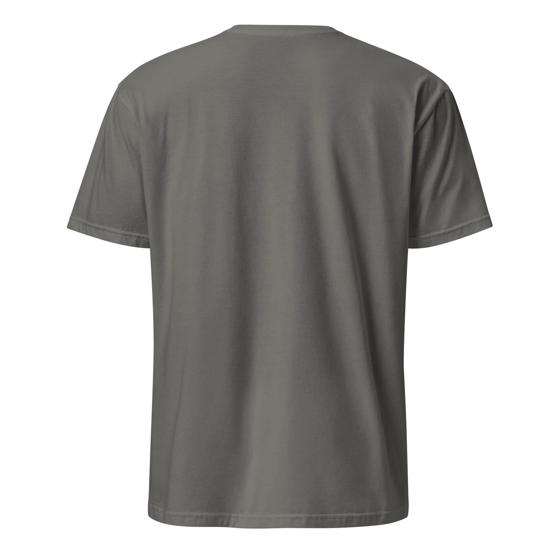 Made from 100% organic combed ring-spun cotton. Fabric weight: 5.3 oz/yd² (180 g/m²). Designed with a regular fit, set-in sleeves, 1×1 ribbed collar, double-needle topstitching on the sleeves and bottom hem, and self-fabric neck tape inside the back. Finished with a front DTG architectural print.