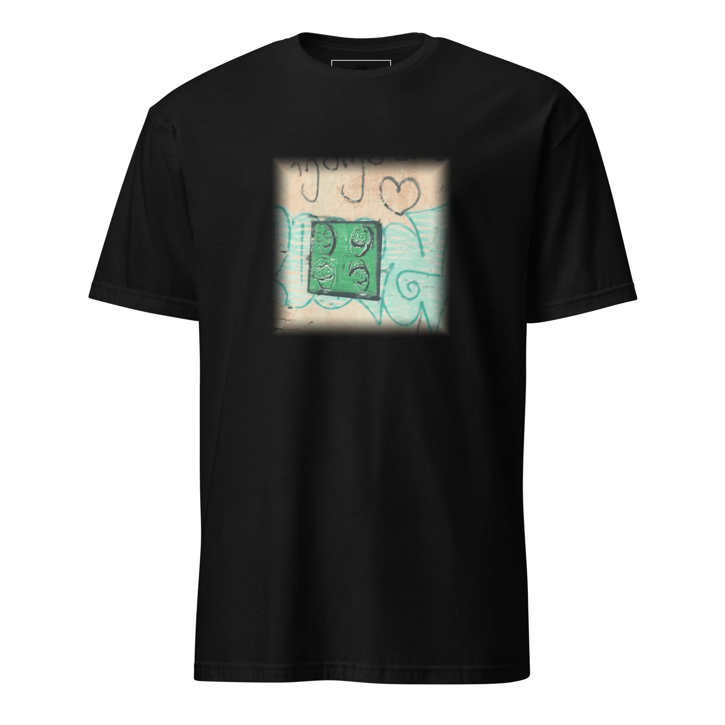 Made from 100% organic combed ring-spun cotton. Fabric weight: 5.3 oz/yd² (180 g/m²). Designed with a regular fit, set-in sleeves, 1×1 ribbed collar, double-needle topstitching on the sleeves and bottom hem, and self-fabric neck tape inside the back. Finished with a front DTG architectural print.