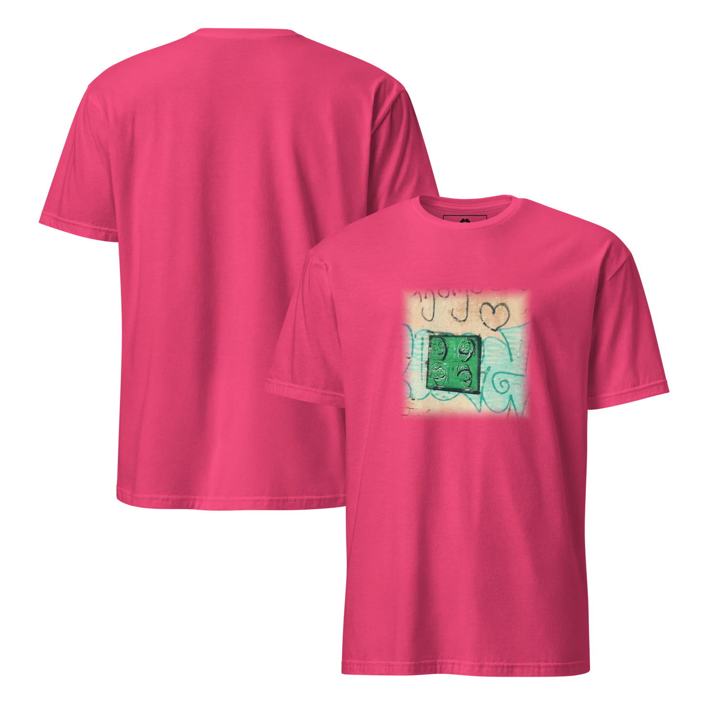 Made from 100% organic combed ring-spun cotton. Fabric weight: 5.3 oz/yd² (180 g/m²). Designed with a regular fit, set-in sleeves, 1×1 ribbed collar, double-needle topstitching on the sleeves and bottom hem, and self-fabric neck tape inside the back. Finished with a front DTG architectural print.