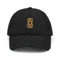 Unisex Distressed Low-Profile Cap – Solstice Loop Embroidery