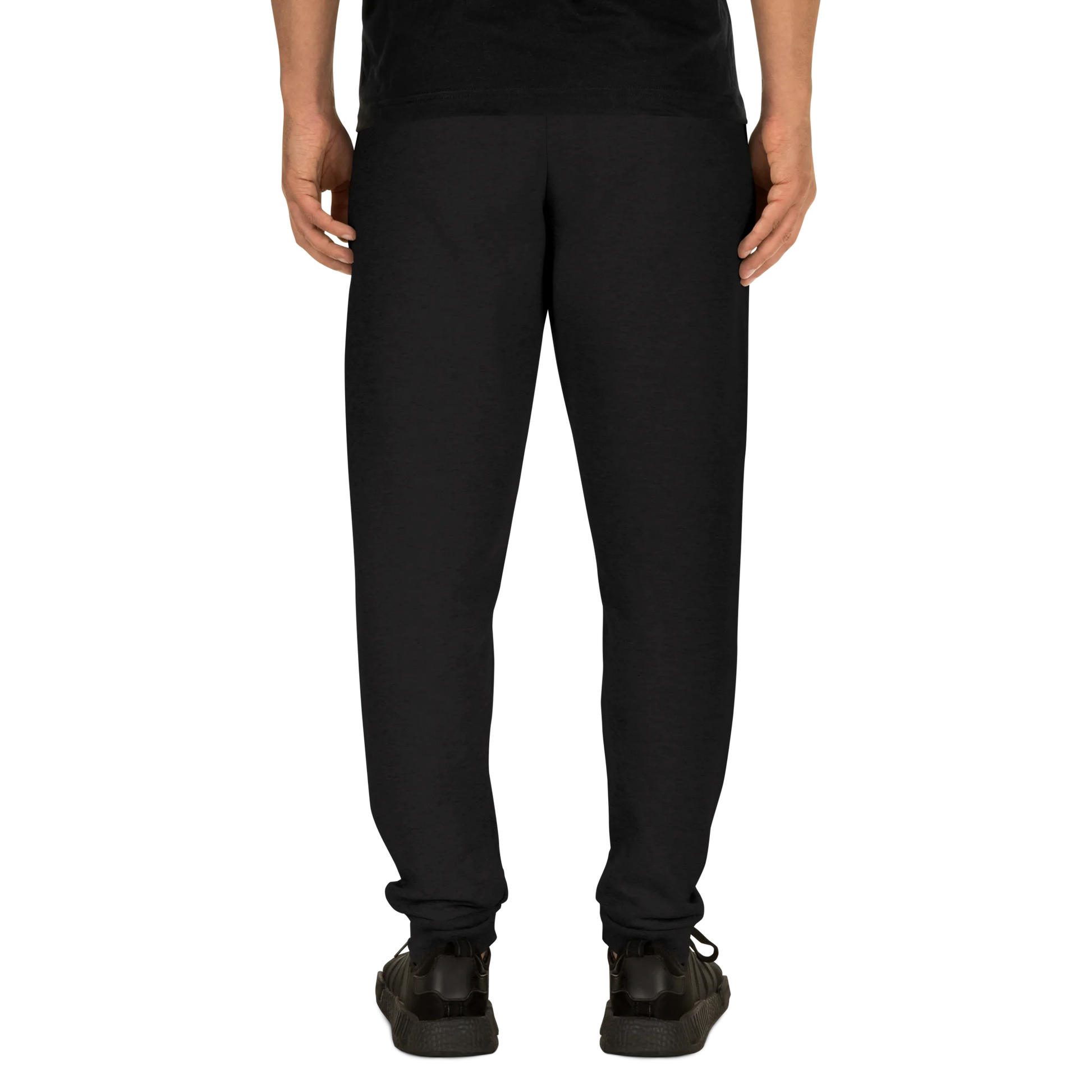 Made from pre-shrunk fleece: 60% cotton and 40% polyester. Fabric weight: 7.2 oz/yd² (244 g/m²). Designed with a tapered fit, elastic waistband, external drawcord, lower front rise, longer back rise, and 1×1 rib cuffs with spandex for stretch and recovery. Finished with front embroidery in old-gold thread.