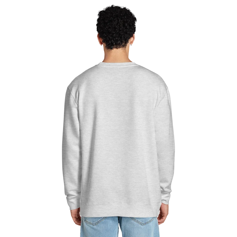 Made from a cotton-blend fleece: 70% cotton and 30% recycled polyester, with a 100% cotton face. Fabric weight: 8.25 oz/yd² (280 g/m²). Designed with a regular fit, 3-end fleece fabric, double-needle topstitching on all seams, 1×1 ribbing at the cuffs and waistband, twill neck tape, a tear-away tag, and under 5% shrinkage. Finished with large front tree embroidery in white thread.