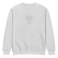 Unisex Heather Grey Crew Neck Sweatshirt – Tree Embroidery