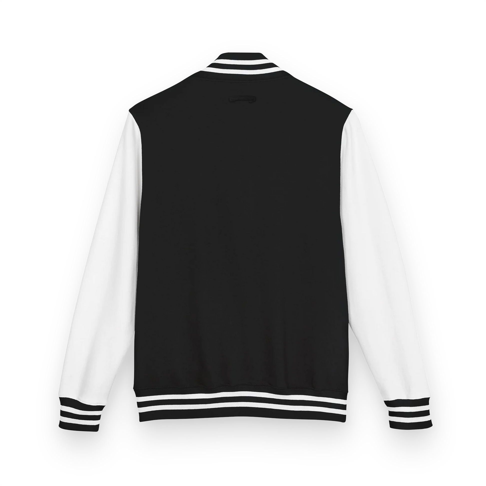 Made from a heavyweight fabric blend: 80% ring-spun cotton and 20% polyester. Fabric weight: 9.73 oz/yd² (330 g/m²). Designed with a regular fit, contrast sleeves, snap-button closure, brushed fleece interior, knitted collar, cuffs, and waistband, slash pockets, and a sewn-in label. Finished with a left-chest DTF graphic print. Optional text personalization is available for this item.