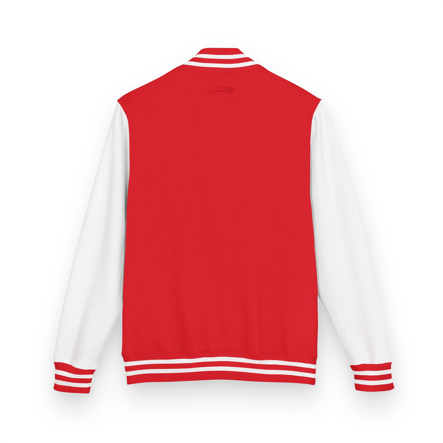 Made from a heavyweight fabric blend: 80% ring-spun cotton and 20% polyester. Fabric weight: 9.73 oz/yd² (330 g/m²). Designed with a regular fit, contrast sleeves, snap-button closure, brushed fleece interior, knitted collar, cuffs, and waistband, slash pockets, and a sewn-in label. Finished with a left-chest DTF graphic print. Optional text personalization is available for this item.
