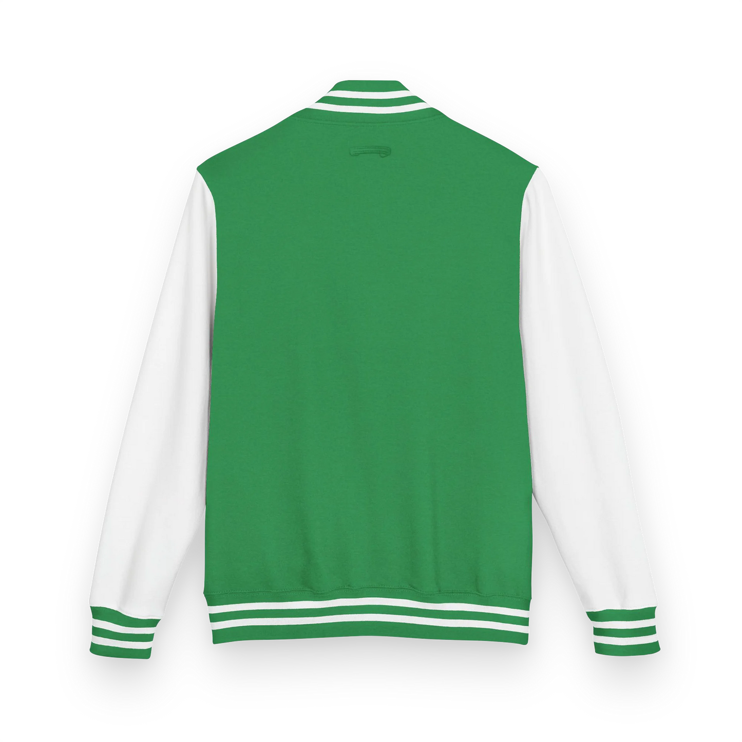 Made from a heavyweight fabric blend: 80% ring-spun cotton and 20% polyester. Fabric weight: 9.73 oz/yd² (330 g/m²). Designed with a regular fit, contrast sleeves, snap-button closure, brushed fleece interior, knitted collar, cuffs, and waistband, slash pockets, and a sewn-in label. Finished with a left-chest DTF graphic print. Optional text personalization is available for this item.