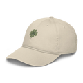 Unisex Organic Cotton Baseball Cap – Four-Leaf Clover Print