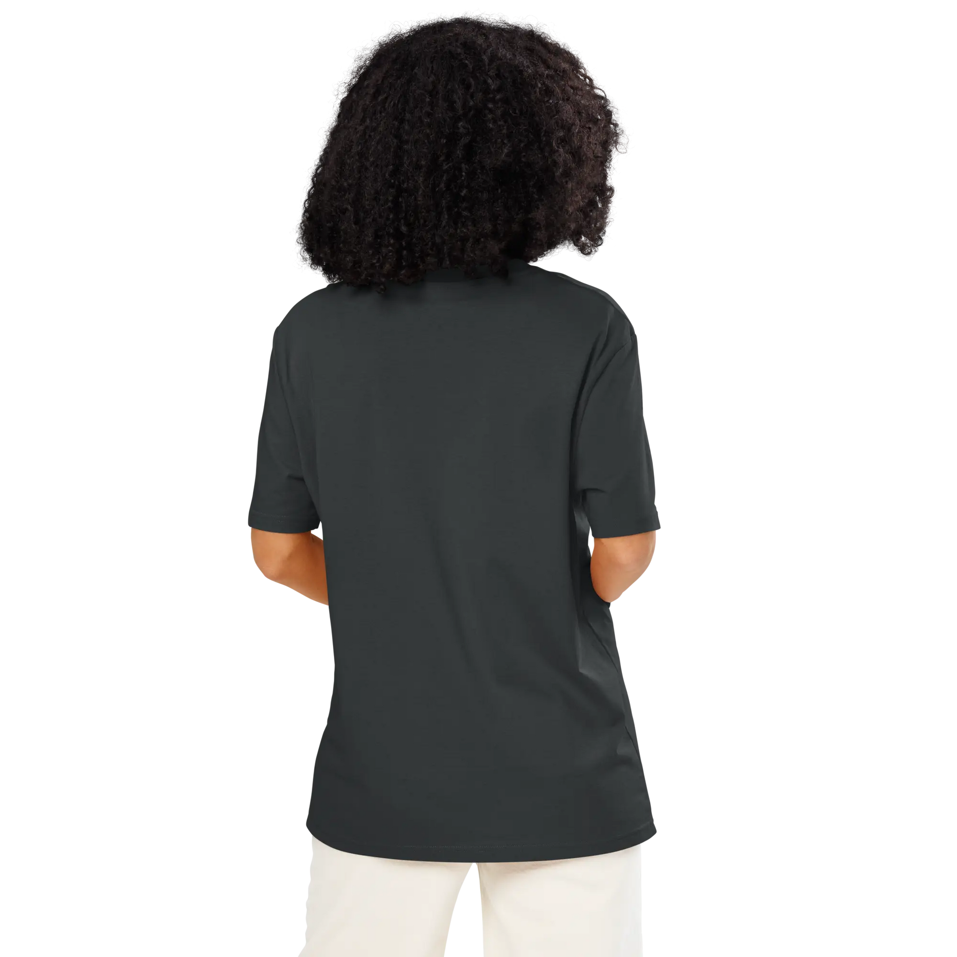 Made from 100% organic combed ring-spun cotton. Fabric weight: 5.3 oz/yd² (180 g/m²). Designed with a regular fit, set-in sleeves, 1×1 ribbed collar, double-needle topstitching on the sleeves and bottom hem, and self-fabric neck tape inside the back. Finished with a front DTG architectural print and a custom inside label.