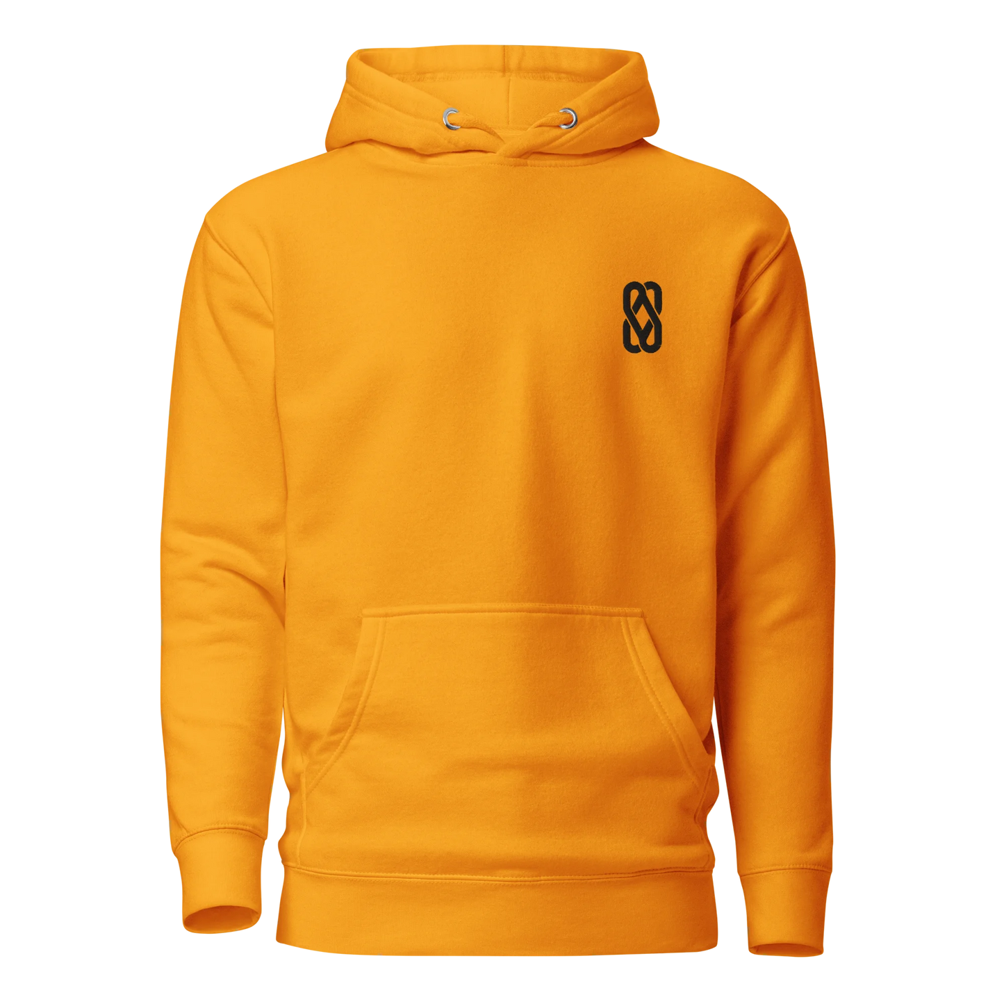 Made from a cotton-blend fleece: 65% ring-spun cotton and 35% polyester, with a 100% cotton face. Fabric weight: 8.5 oz/yd² (288.2 g/m²). Designed with a modern fit, front pouch pocket, matching flat drawstrings, 3-panel hood, and a tear-away tag. Finished with black Solstice Loop embroidery on the left chest.