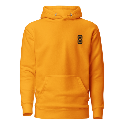 Made from a cotton-blend fleece: 65% ring-spun cotton and 35% polyester, with a 100% cotton face. Fabric weight: 8.5 oz/yd² (288.2 g/m²). Designed with a modern fit, front pouch pocket, matching flat drawstrings, 3-panel hood, and a tear-away tag. Finished with black Solstice Loop embroidery on the left chest.