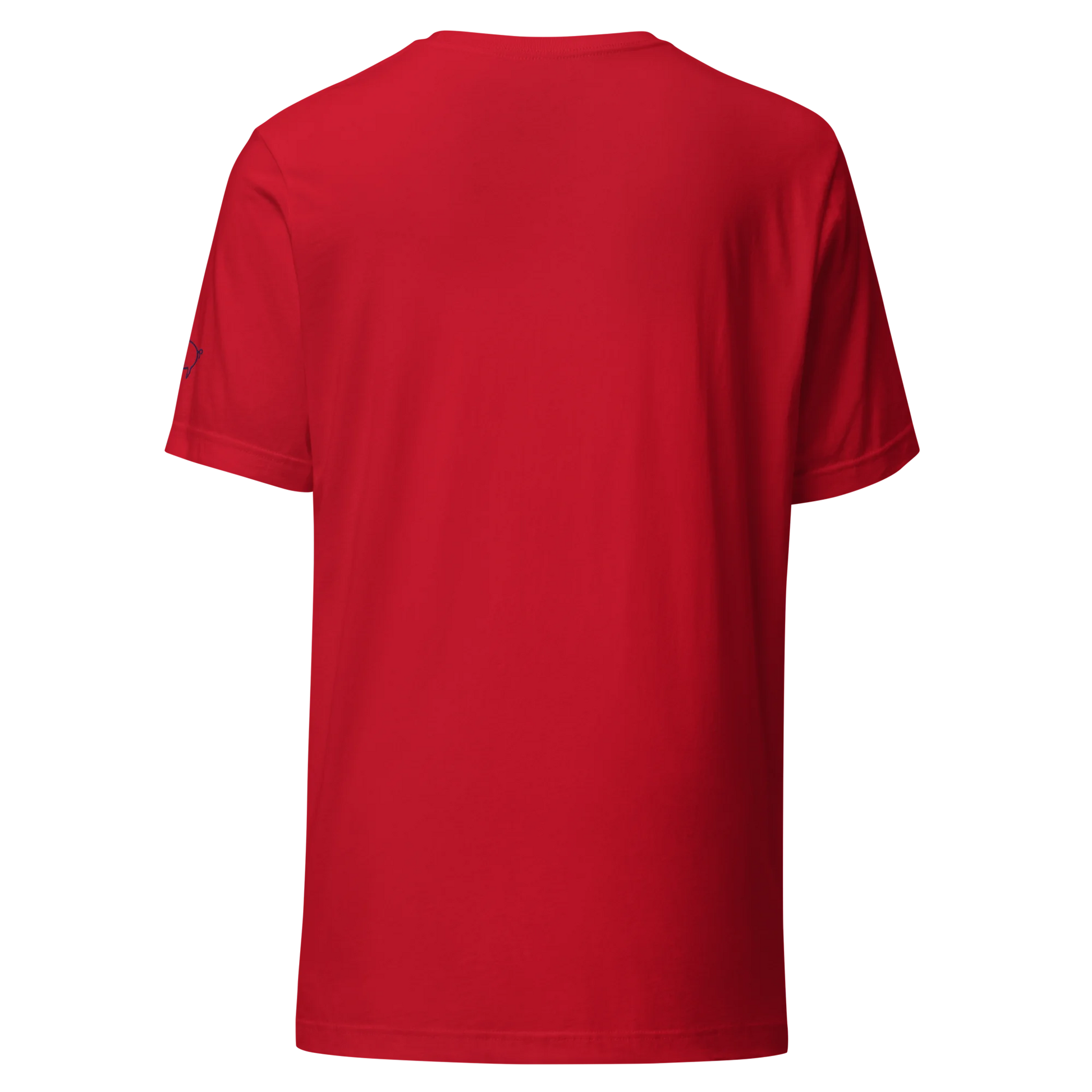 Made from soft, lightweight 100% Airlume combed and ring-spun cotton with just the right amount of stretch. Fabric weight: 4.2 oz/yd² (142 g/m²). Designed with a regular fit, standard length, side-seamed construction, shoulder-to-shoulder taping, pre-shrunk fabric, and a tear-away label. Finished with navy pig silhouette embroidery on the left sleeve.