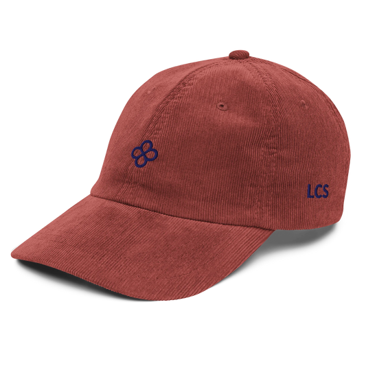 Made from 100% cotton corduroy. Designed with an unstructured, low-profile 6-panel crown, cotton twill sweatband and taping, six embroidered eyelets, a curved visor, and an adjustable self-fabric strap with a gold-tone metal buckle. Finished with front emblem embroidery and the abbreviated Le Couture Store name embroidered on the left side.