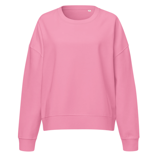 Made from 80% organic combed ring-spun cotton and 20% recycled polyester for U.S. fulfillment. Fabric weight: 8.9 oz/yd² (301.76 g/m²). Designed with a regular fit, dropped shoulders, set-in sleeves, a soft brushed-fleece interior, and ribbed finishing at the collar, cuffs, and bottom hem. Double-needle topstitching reinforces the seams. Finished with a two-part DTG composition across the back.