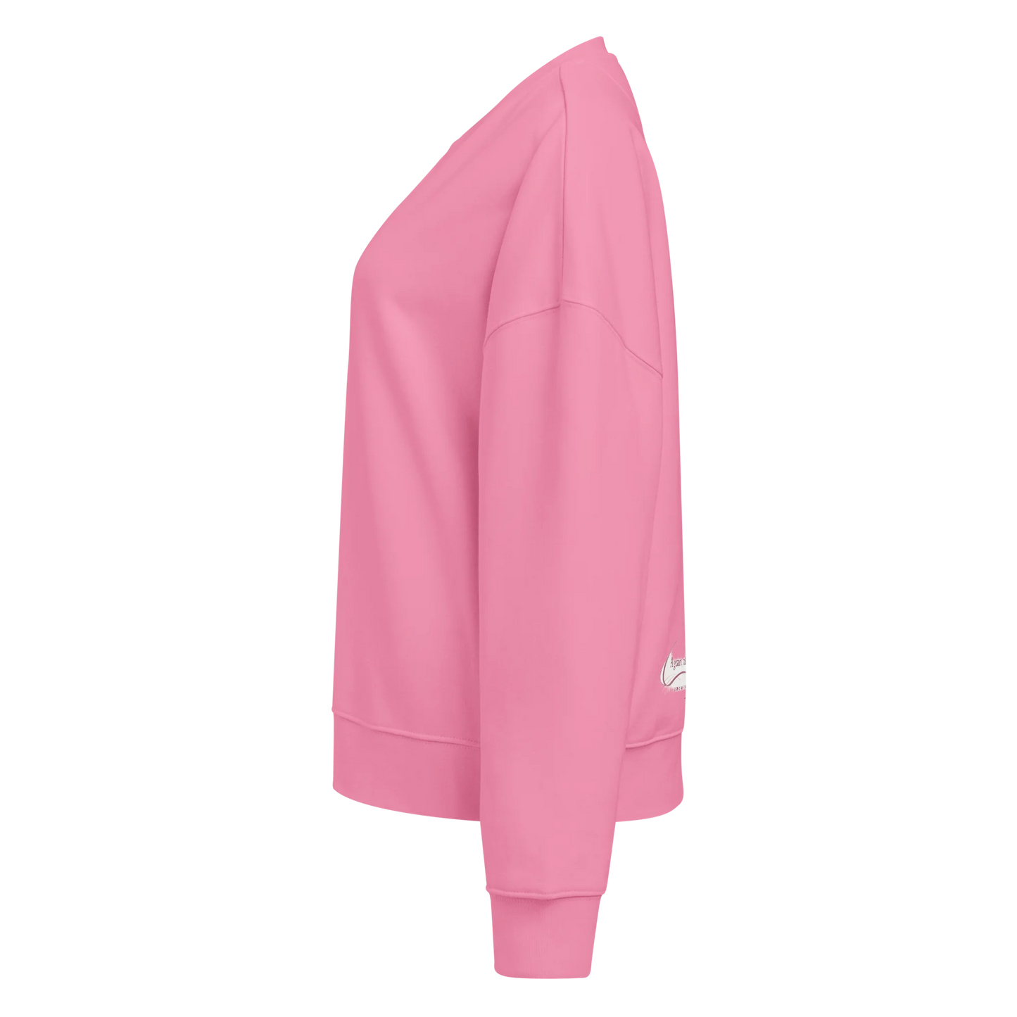 Made from 80% organic combed ring-spun cotton and 20% recycled polyester for U.S. fulfillment. Fabric weight: 8.9 oz/yd² (301.76 g/m²). Designed with a regular fit, dropped shoulders, set-in sleeves, a soft brushed-fleece interior, and ribbed finishing at the collar, cuffs, and bottom hem. Double-needle topstitching reinforces the seams. Finished with a two-part DTG composition across the back.