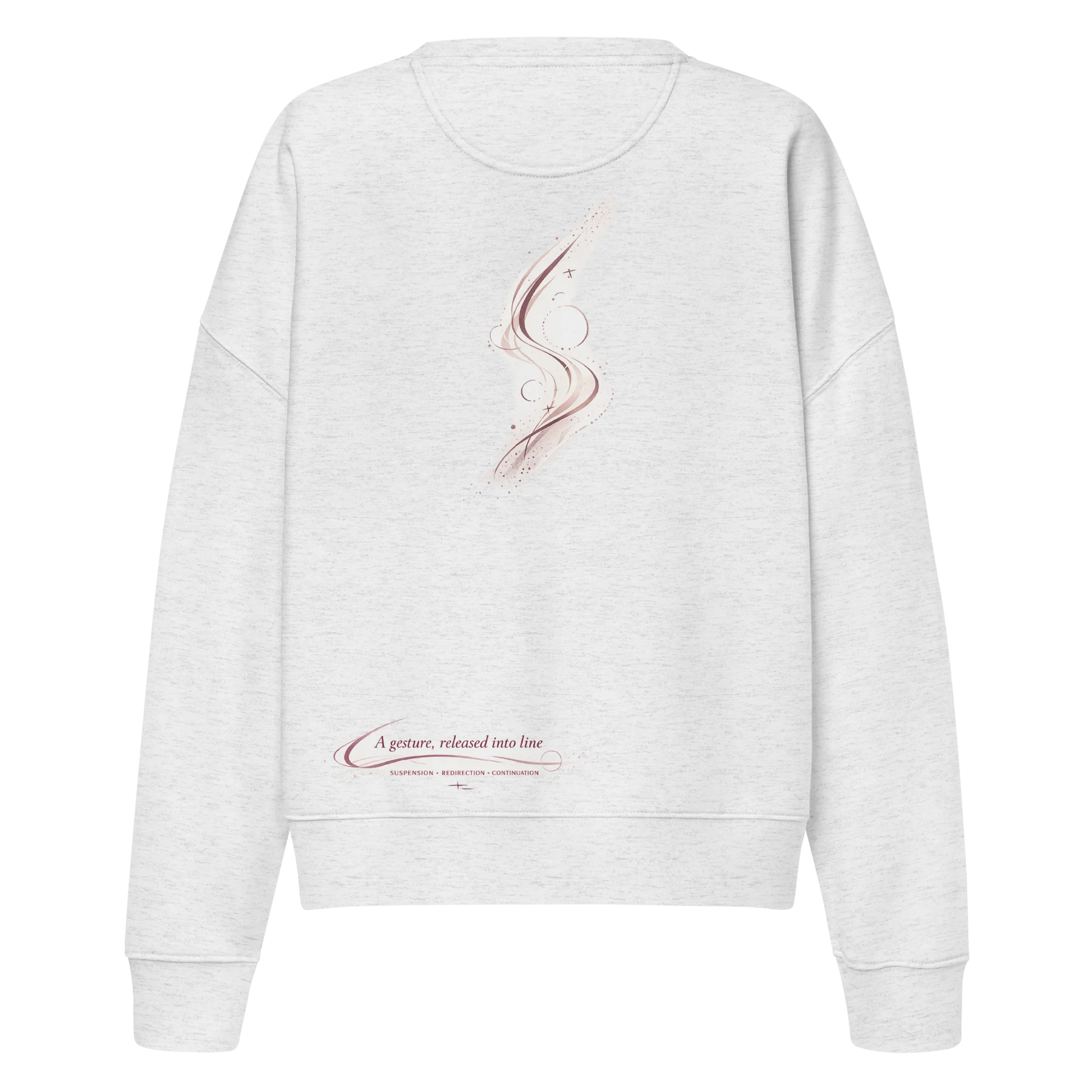 Made from 80% organic combed ring-spun cotton and 20% recycled polyester for U.S. fulfillment. Fabric weight: 8.9 oz/yd² (301.76 g/m²). Designed with a regular fit, dropped shoulders, set-in sleeves, a soft brushed-fleece interior, and ribbed finishing at the collar, cuffs, and bottom hem. Double-needle topstitching reinforces the seams. Finished with a two-part DTG composition across the back.