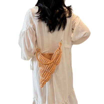 Conch Crochet Top-Handle Bag-Le Couture Store